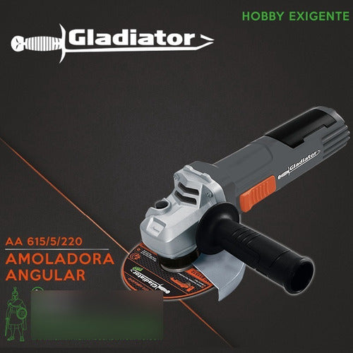 Esmeril Angular 4 1/2 115mm 800w Gladiator Color Gris Frecuencia 50 Hz X 60 Hz