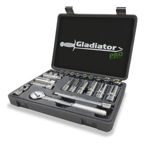 Juego De Tubo, Llave Crique Métrico Gladiator Pro - Jt8233/8 Color Plateado