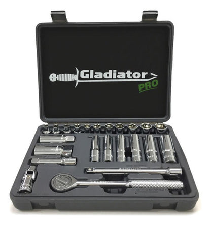 Juego De Tubo, Llave Crique Métrico Gladiator Pro - Jt8233/8 Color Plateado