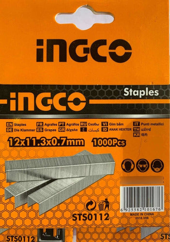 Grapas Ingco De 12 Mm , 3 Cajas De 1000 C/u