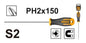 Desarmador Cruz Phillips Ingco Ph2 150 Mm