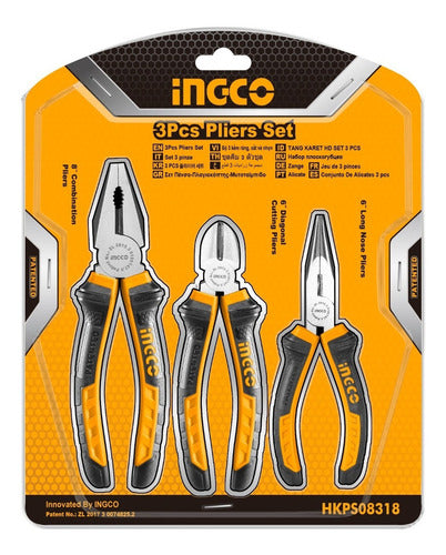 Juego 3 Alicates (combinacion/punta Larga/corte Diagonal)