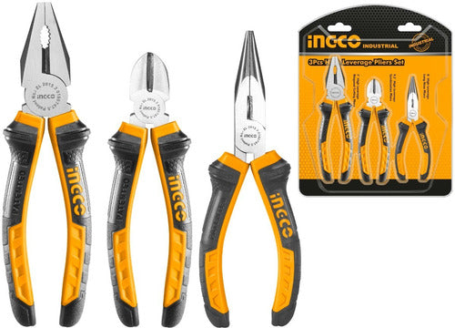 Juego 3 Alicates (combinacion/punta Larga/corte Diagonal)