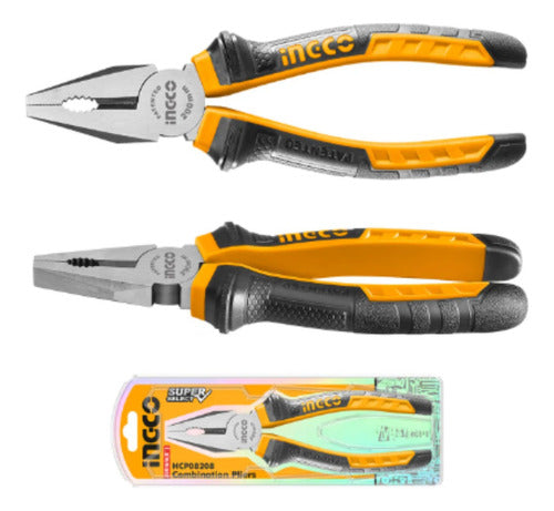 Alicate Universal De 20 Cms Mango Ergonomico Ingco