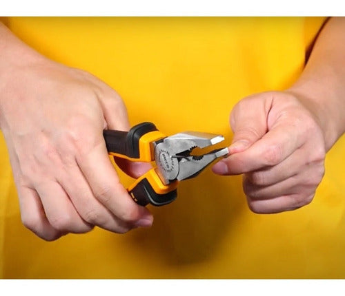 Alicate Universal De 20 Cms Mango Ergonomico Ingco