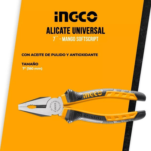 Alicate / Pinza Universal 7'' 18cm Mango Ergonómico