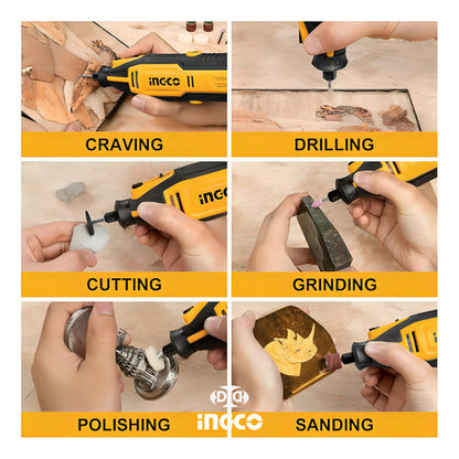 Herramienta Rotativa Mini Torno Multiuso 130w 10000-35000rpm Con 109 Accesorios