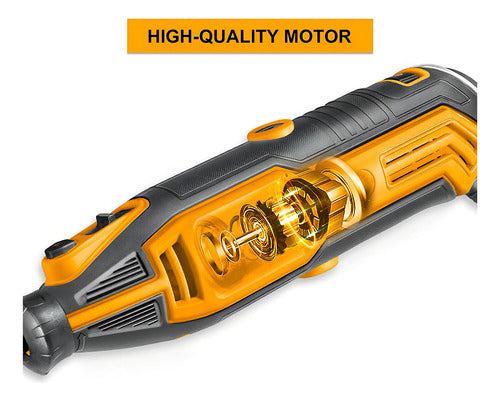 Herramienta Rotativa Mini Torno Multiuso 130w 10000-35000rpm Con 109 Accesorios