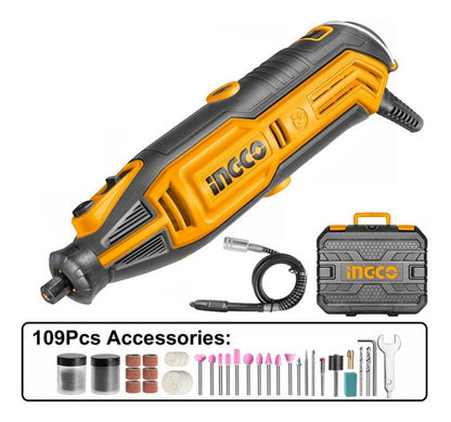 Herramienta Rotativa Mini Torno Multiuso 130w 10000-35000rpm Con 109 Accesorios