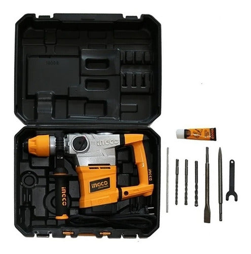 Rotomartillo Industrial Electroneumático 1800w 7 Joule 850rpm + Brocas + Cinceles