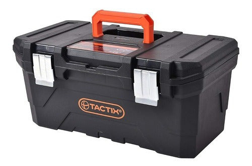 Caja Herramientas Plástica 20¨ Con Bandeja Tactix Color Negro