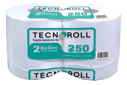 Papel Toalla Jumbo 250 Mts X 2 Unidades Hoja Simple