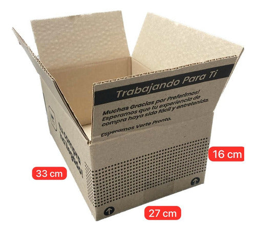 Cajas De Cartón 33x27x16 Cm Pack 10 Und E-comerce Embalaje