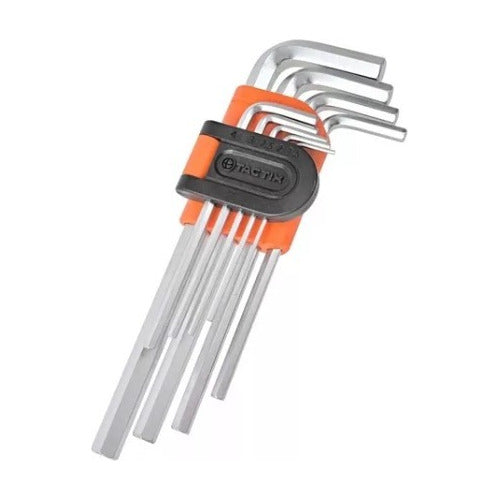 Juego Llaves Allen 9 Piezas Punta Hex 1,5 - 10 Mm Tactix