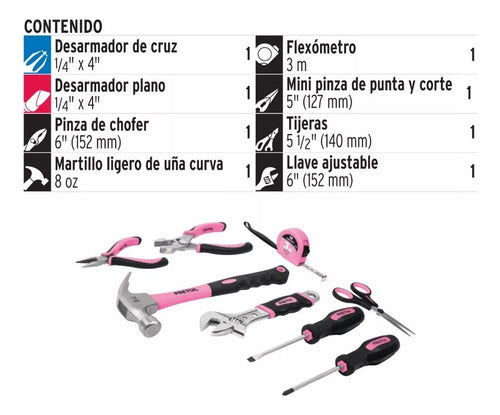 Set Juego De Herramientas 8 Piezas Para Damas Pretul Set-ma8