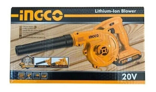 Soplador Aspirador 20v +bateria Y Cargador Ingco Cabli200181