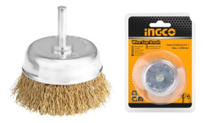 Cepillo Copa De Alambre Con Vástago P/taladro 50mm (2 )