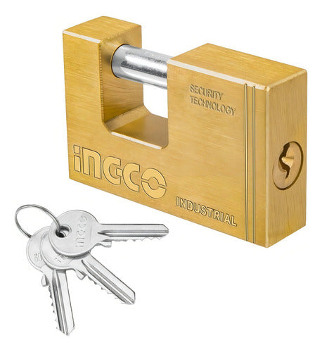 Candado De Seguridad Bloque Tipo C Industrial 80mm Ingco