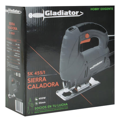 Sierra Caladora 400w 55mm Gladiator Sk 455/1 + Hoja Sierra