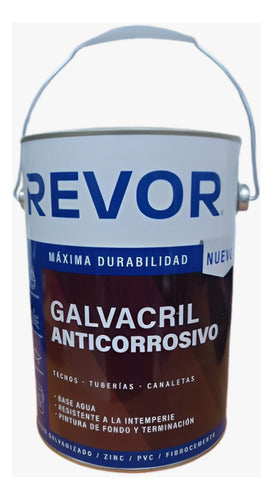 Pintura Para Techos Tricolor Revor Galvacril Galon 3.8 Lts Acabado Mate Color Verde Musgo
