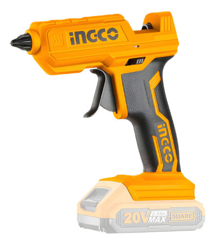 Pistola Silicona  Inalamb.20v S/ Bateria S/cargador Ingco