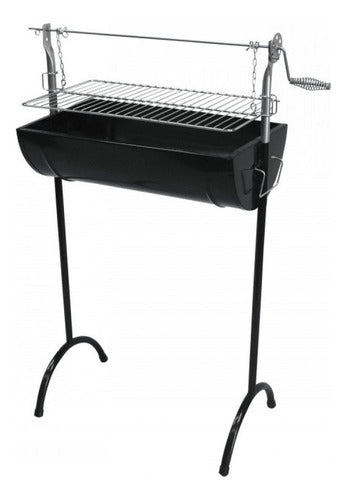 Parrilla Criolla Con Roldana Clásica Premium Asado Quincho