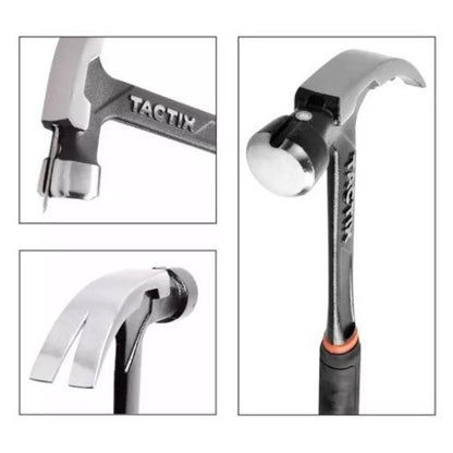 Martillo Acero Forjado Fibra De Vidrio 16oz Imantado Tactix