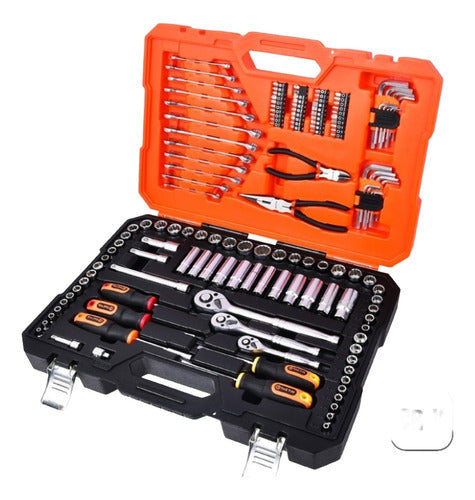 Juego Caja-set Llave Dado Con Chicharra 143 Pcs