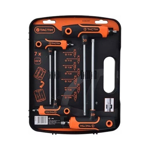 Juego Llaves Allen 7 Piezas Tipo T Punta Torx Tactix