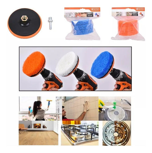 Esponja De Limpieza Hogar Metal Vidrio P/taladro Pack 3 Und