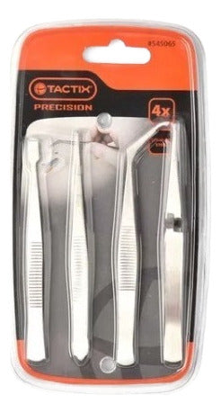 Pinzas Para Electronica Reparacion 4 Piezas Tactix #545065