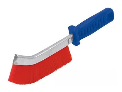 Cepillo (escobilla) Nylon Curvo Con Mango Para Metal, 175mm