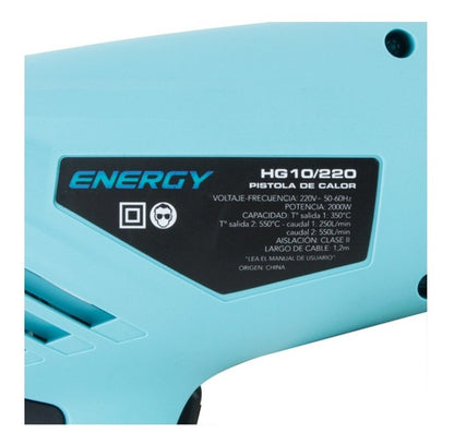 Pistola De Calor Aire Caliente 2000w Certificada Sec Energy