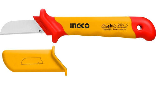 Cuchillo Recto Para Cables 1000v Aislado Ingco Profesional