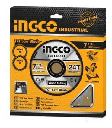 Disco Corte Madera Jgo.3 Pzas.7 1/4  24 T, 40 T, 60 T Ingco
