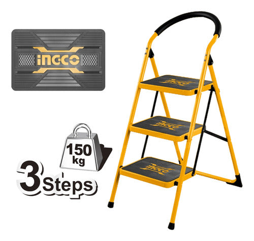 Piso Escala 3 Peldaños Acero Tubular Ingco + Envío Gratis