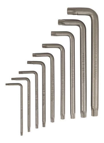 Juego De Llaves Torx T20 - T60 Largas 9 Pzas. Force