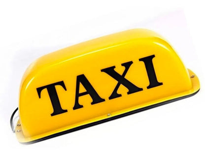 Letrero De Taxi Amarillo Luminoso Para Techo Imantado
