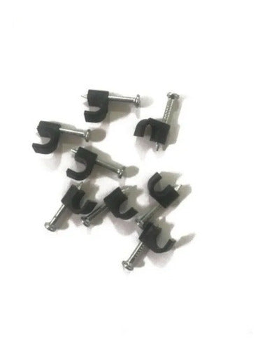 Grapa Para Cable Negro 4mm 100pcs/set 6 Unidades