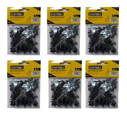 Grapa Para Cable Negro 4mm 100pcs/set 6 Unidades