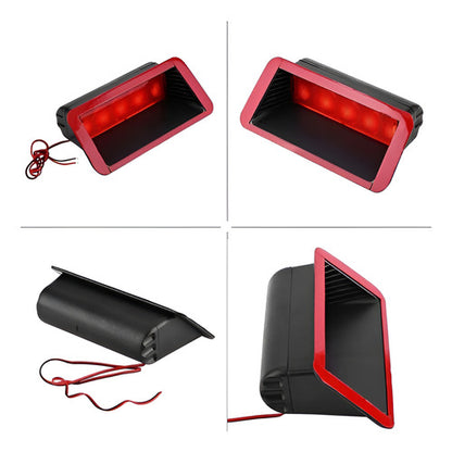 Tercera Luz Roja Freno Vidrio Trasero Adhesivo 12 Led - 12v