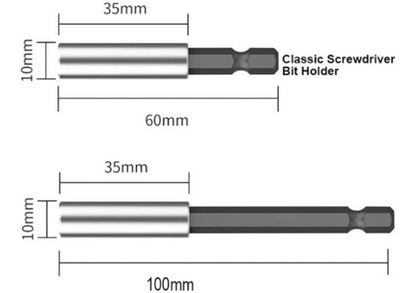 Pack 2 Puntas Magnetica Extension Bit Larga - Corta Harden