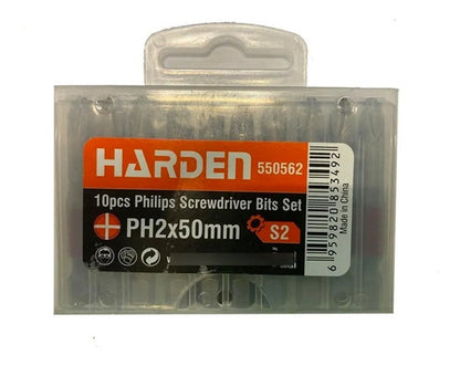 Set 10 Puntas Phillips Ph2x50mm Harden