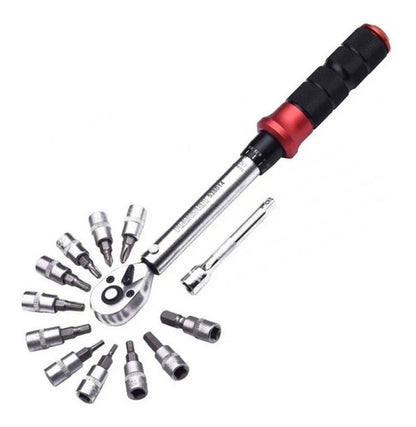 Llave De Torque Con Accesorios 13 Pza 1/4´´ 5-25 N.m Harden