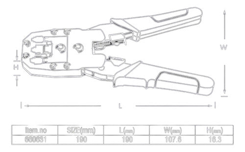 Crimpeadora + Pelacable Alicate Rj45 Rj12 R11 / Harden