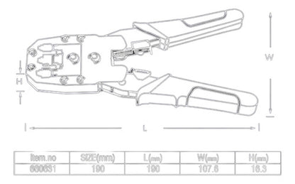 Crimpeadora + Pelacable Alicate Rj45 Rj12 R11 / Harden