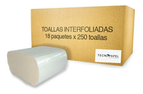 Toalla Interfoliada Doble Hoja 18 Paquetes De 250 Hojas