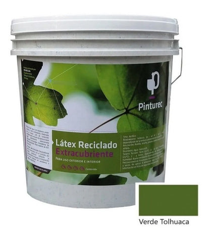 Latex Reciclado Pinturec Extracubri Verde Tolhuaca 4 Galones