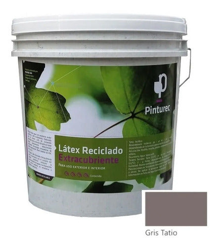 Latex Reciclado Pinturec Extracubriente Gris Tatio 4 Galones