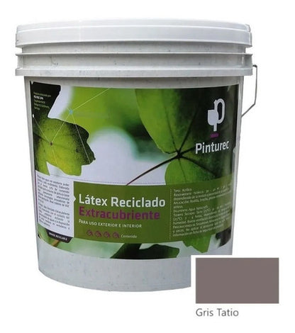 Latex Reciclado Pinturec Extracubriente Gris Tatio 4 Galones